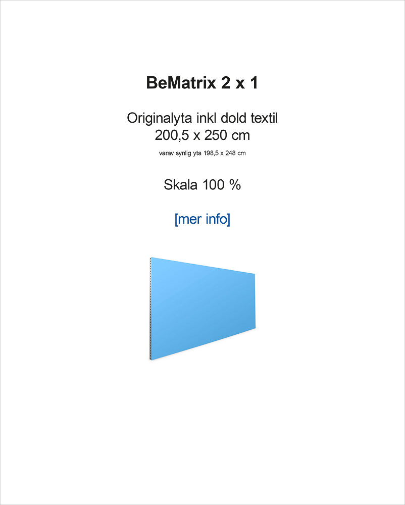 BeMatrix med textil 2x1 originalmall